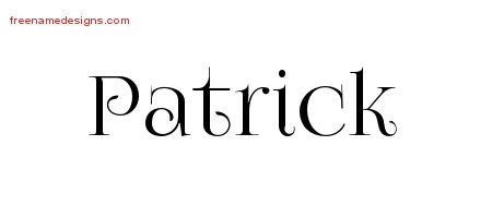 Vintage Name Tattoo Designs Patrick Free Printout