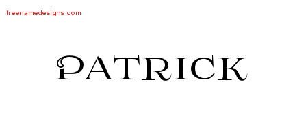 Flourishes Name Tattoo Designs Patrick Printable