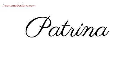 Classic Name Tattoo Designs Patrina Graphic Download
