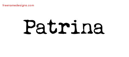 Vintage Writer Name Tattoo Designs Patrina Free Lettering