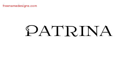 Flourishes Name Tattoo Designs Patrina Printable