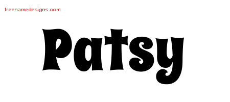 Groovy Name Tattoo Designs Patsy Free Lettering