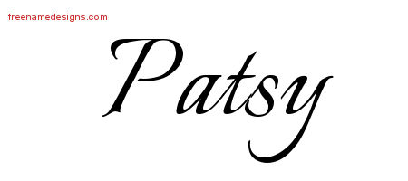 Calligraphic Name Tattoo Designs Patsy Download Free