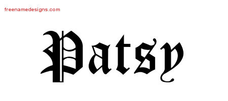 Blackletter Name Tattoo Designs Patsy Graphic Download