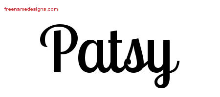 Handwritten Name Tattoo Designs Patsy Free Download
