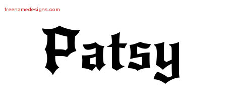 Gothic Name Tattoo Designs Patsy Free Graphic