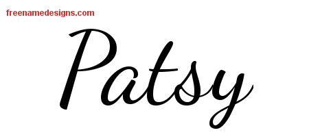 Lively Script Name Tattoo Designs Patsy Free Printout