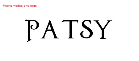 Regal Victorian Name Tattoo Designs Patsy Graphic Download
