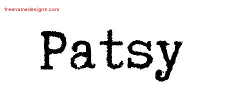 Typewriter Name Tattoo Designs Patsy Free Download