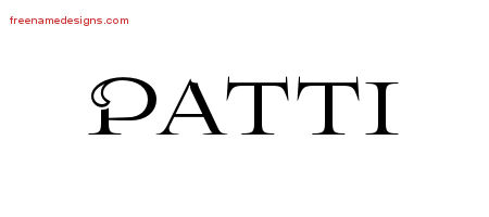 Flourishes Name Tattoo Designs Patti Printable