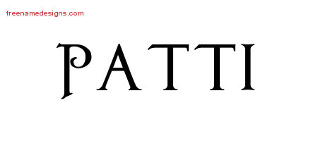 Regal Victorian Name Tattoo Designs Patti Graphic Download