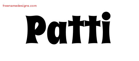 Groovy Name Tattoo Designs Patti Free Lettering
