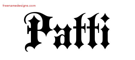 Old English Name Tattoo Designs Patti Free