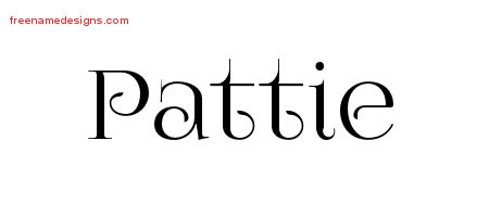 Vintage Name Tattoo Designs Pattie Free Download