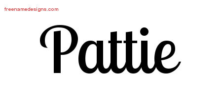 Handwritten Name Tattoo Designs Pattie Free Download