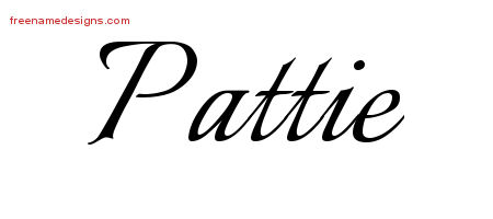 Calligraphic Name Tattoo Designs Pattie Download Free