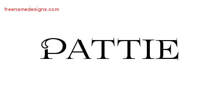 Flourishes Name Tattoo Designs Pattie Printable