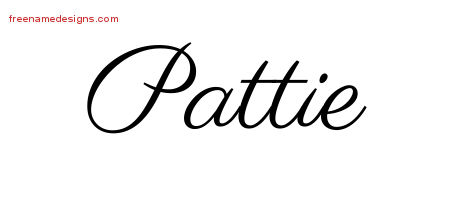 Classic Name Tattoo Designs Pattie Graphic Download
