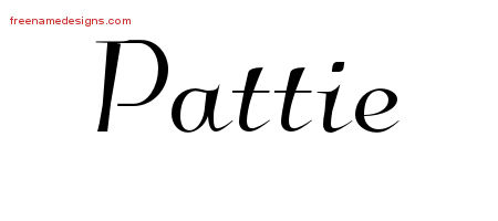 Elegant Name Tattoo Designs Pattie Free Graphic