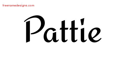 Calligraphic Stylish Name Tattoo Designs Pattie Download Free