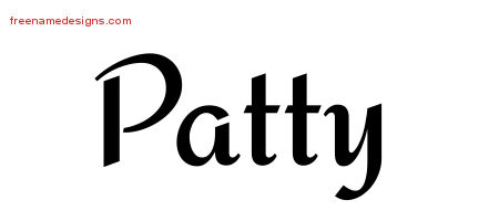 Calligraphic Stylish Name Tattoo Designs Patty Download Free