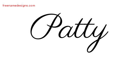 Classic Name Tattoo Designs Patty Graphic Download