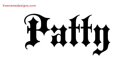 Old English Name Tattoo Designs Patty Free