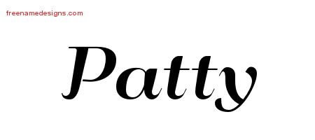 Art Deco Name Tattoo Designs Patty Printable