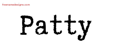 Typewriter Name Tattoo Designs Patty Free Download