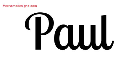 Handwritten Name Tattoo Designs Paul Free Download
