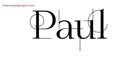 Decorated Name Tattoo Designs Paul Free