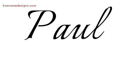 Calligraphic Name Tattoo Designs Paul Download Free