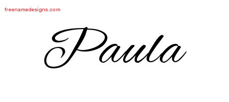 Cursive Name Tattoo Designs Paula Download Free