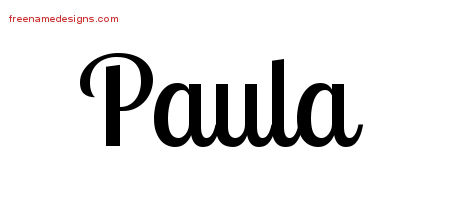 Handwritten Name Tattoo Designs Paula Free Download