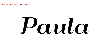 Art Deco Name Tattoo Designs Paula Printable