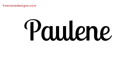 Handwritten Name Tattoo Designs Paulene Free Download