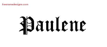 Blackletter Name Tattoo Designs Paulene Graphic Download