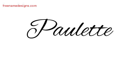 Cursive Name Tattoo Designs Paulette Download Free