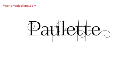 Decorated Name Tattoo Designs Paulette Free