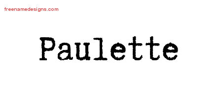 Typewriter Name Tattoo Designs Paulette Free Download