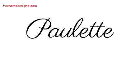 Classic Name Tattoo Designs Paulette Graphic Download