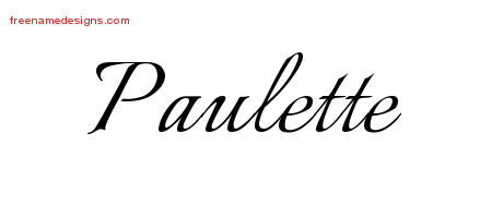 Calligraphic Name Tattoo Designs Paulette Download Free