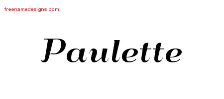 Art Deco Name Tattoo Designs Paulette Printable