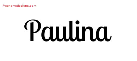 Handwritten Name Tattoo Designs Paulina Free Download