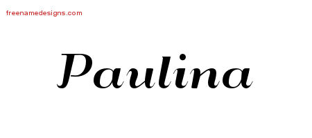 Art Deco Name Tattoo Designs Paulina Printable