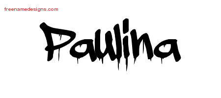 Graffiti Name Tattoo Designs Paulina Free Lettering