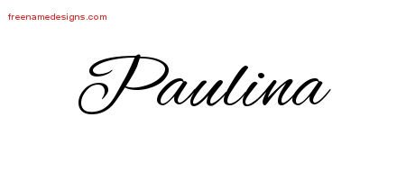 Cursive Name Tattoo Designs Paulina Download Free