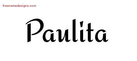 Calligraphic Stylish Name Tattoo Designs Paulita Download Free