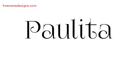 Vintage Name Tattoo Designs Paulita Free Download