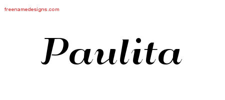 Art Deco Name Tattoo Designs Paulita Printable